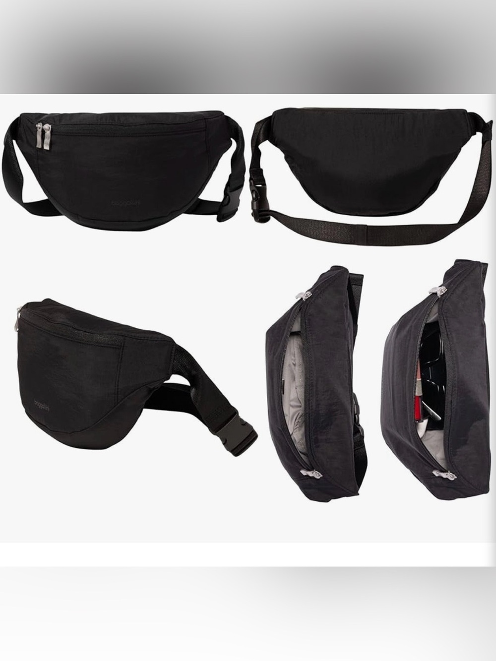 Baggallini Black Crossbody Belt Bag - Picture 4 of 11